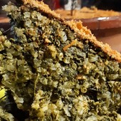 Torta verde di Cortiglione, opera di Claudia, madre di uno degli organizzatori dell'evento a tema, Nico Banchini