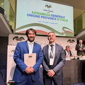 Nosenzo (a sinistra) e Ferrero ritratti a margine dell'assemblea Upi Nosenzo (a sinistra) e Ferrero ritratti a margine dell'assemblea Upi