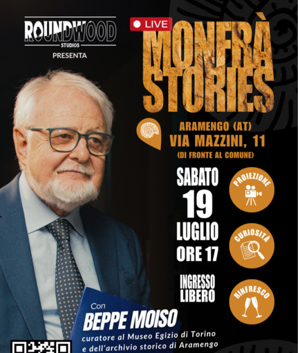 &quot;Monfrà Stories&quot; debutta ad Aramengo con Beppe Moiso, curatore del Museo Egizio