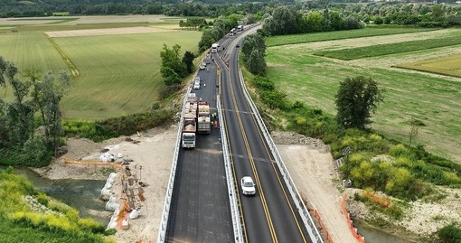 Tangenziale di Asti, prove di carico sul nuovo ponte [FOTO e VIDEO]