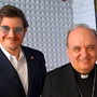 Il vescovo di Alba, monsignor Brunetti, ospite di Dieghito Il vescovo di Alba, monsignor Brunetti, ospite di Dieghito