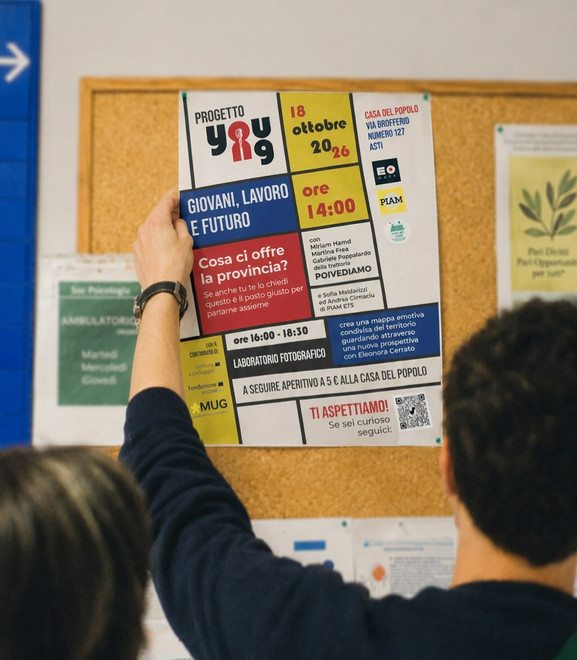 YOUng, ad Asti i giovani progettano il proprio futuro: al via gli incontri tra lavoro, fotografia e relazioni YOUng, ad Asti i giovani progettano il proprio futuro: al via gli incontri tra lavoro, fotografia e relazioni