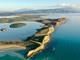 Uno scorcio panoramico della penisola di Zvërnec Uno scorcio panoramico della penisola di Zvërnec