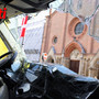 Le immagini dell'ambulanza ucraina crivellata dai colpi russi (Merphefoto)
