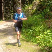 Elio Giubergia mentre si allena per il Bisalta Trail Elio Giubergia mentre si allena per il Bisalta Trail