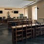 L'aula del tribunale di Cuneo