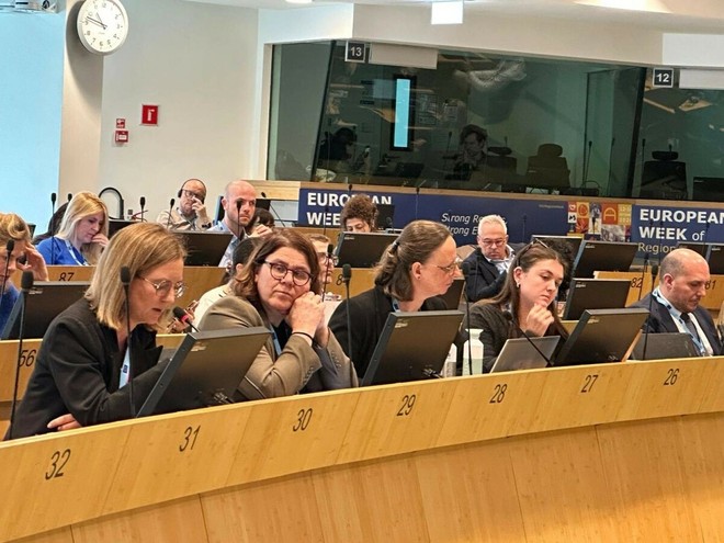 Nella foto la dottoressa Mara Barcella, direttore del Dipartimento di Salute Mentale della Persona e della Comunità durante il suo intervento all’assise di EUREGHA a Bruxelles Nella foto la dottoressa Mara Barcella, direttore del Dipartimento di Salute Mentale della Persona e della Comunità durante il suo intervento all’assise di EUREGHA a Bruxelles