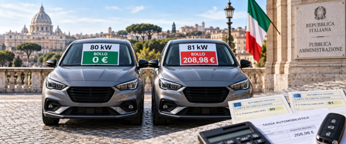 Bollo auto, la frontiera degli 80 kW: un solo kilowatt può costare 209 euro e spostare il mercato astigiano (ma non solo)