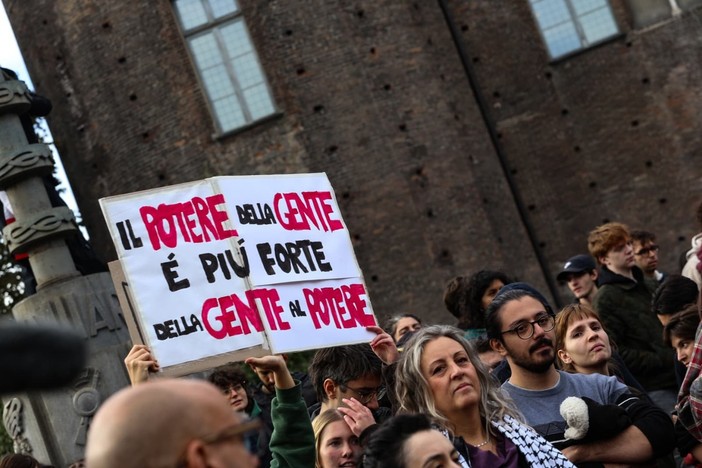 Un'immagine del corteo, ieri a Torino Un'immagine del corteo, ieri a Torino