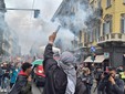 Alcune immagini della protesta di questa mattina a Torino