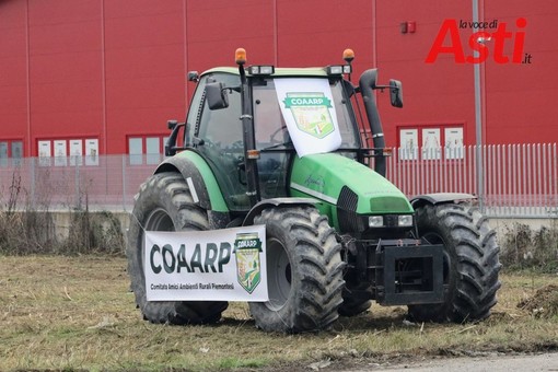 Un trattore del Coaarp ad Asti durante una manifestazione (MerfePhoto)