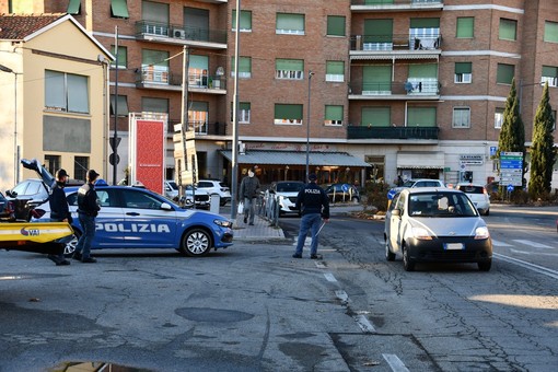 Un'immagine dei controlli della Polizia