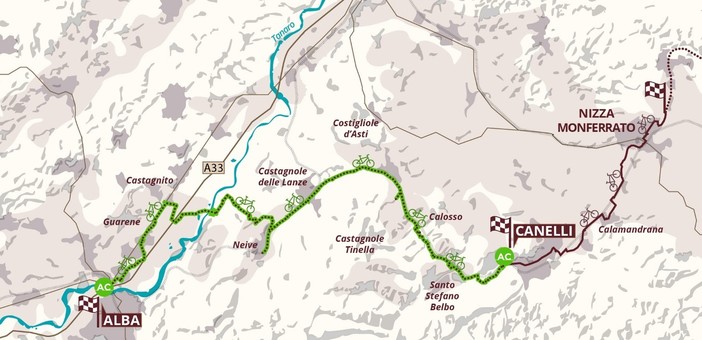 Il percorso della Ciclovia