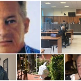 Collage fotografico di fatti e persone relativi l'omicidio Amoretti