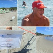 Il bagnigno Fabrizio Valente e la spiaggia di Andora Il bagnigno Fabrizio Valente e la spiaggia di Andora