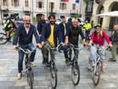 Il deputato Andrea Giaccone, il sindaco di Nizza Monferrato Simone Nosenzo, il vicepresidente della Regione Piemonte Fabio Carosso e la responsabile dell'Ufficio di comunicazione del vicepresidente della Regione Piemonte Giovanna Quaglia