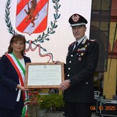 Carla Luigina Scarrone e il generale Andrea Paterna Carla Luigina Scarrone e il generale Andrea Paterna