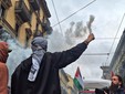 Alcune immagini della protesta di questa mattina a Torino