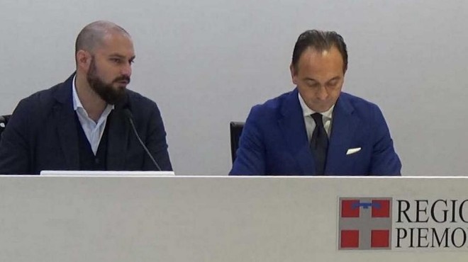 L'assessore Marrone e il presidente Cirio