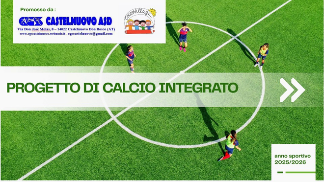 A Castelnuovo Don Bosco nasce il progetto “Calcio Integrato”