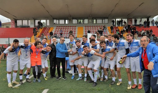 L’esultanza del Calliano nella finale 2025, detentore della Coppa L’esultanza del Calliano nella finale 2025, detentore della Coppa