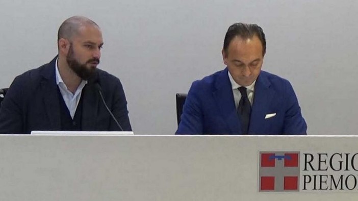 L'assessore Marrone e il presidente Cirio
