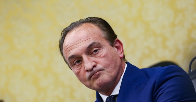 Un perplesso presidente della Regione Alberto Cirio
