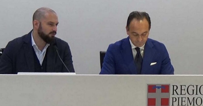 L'assessore Marrone e il presidente Cirio L'assessore Marrone e il presidente Cirio