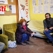 Alcune immagini della conferenza convocata dopo la scoperta delle scritte (Merphefoto)