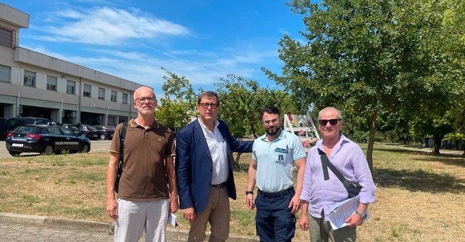 La delegazione accompagnata dal viceispettore Iorio