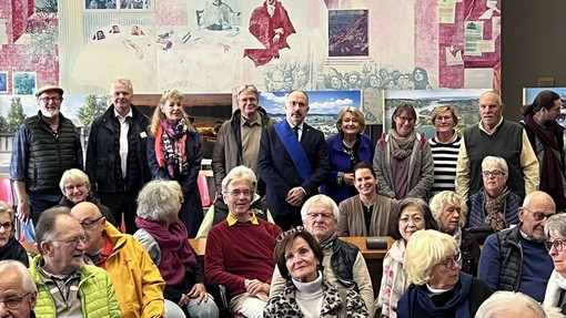 il presidente Maurizio Rasero con il gruppo proveniente dalla Germania