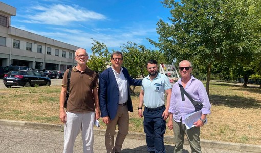 La delegazione accompagnata dal viceispettore Iorio