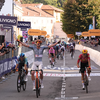 Dorian Godon taglia il traguardo (foto: sito gran piemonte)