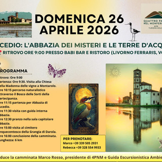 Domenica nel Vercellese con "Quattro passi nel Monferrato": un'escursione tra i misteri di Lucedio