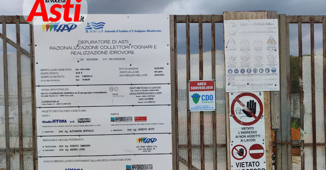 Depuratore di Asti, cantiere agli sgoccioli ma addio al vecchio camminamento sul Tanaro