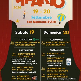 Sipario 2026, a San Damiano d’Asti due giorni tra gusto, spettacoli e divertimento Sipario 2026, a San Damiano d’Asti due giorni tra gusto, spettacoli e divertimento
