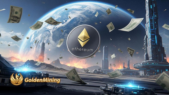Cogliere il mercato toro dell'ETH: il cloud mining di GoldenMining porta un rendimento stabile di 9.700 dollari al giorno