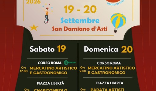 Sipario 2026, a San Damiano d’Asti due giorni tra gusto, spettacoli e divertimento