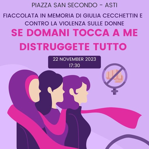 Anche Asti dice 'No' alla violenza di genere dopo la morte di Giulia Cecchettin