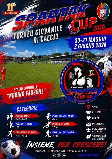Spartak Cup 2026, a San Damiano d’Asti il grande finale della stagione calcistica giovanile
