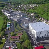 Una veduta aerea dello stabilimento Ferrero di Villers-Écalles, in Normandia