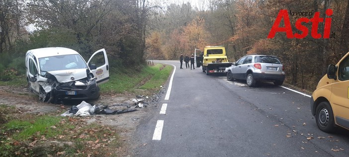 Villanova d’Asti: tre feriti in uno scontro frontale sulla provinciale