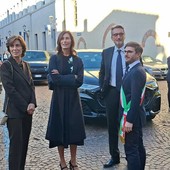 Giovanni Ferrero con la moglie Paola Rossi e la cognata Luisa Strumia Giovanni Ferrero con la moglie Paola Rossi e la cognata Luisa Strumia