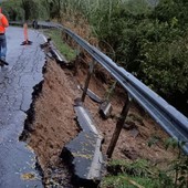 La frana di sabato scorso a Rocca d'Arazzo