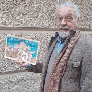 Paolo Fresu con il menu d'autore da lui realizzato