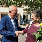L'ex candidato Paolo Gandolfo e la neosindaca Roberta Giovine