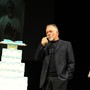 Giorgio Faletti ritratto in occasione di una serata in suo onore al Teatro Alfieri