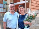 La neo sindaca con Andrea Ghignone, collega primo cittadino e segretario provinciale del Pd