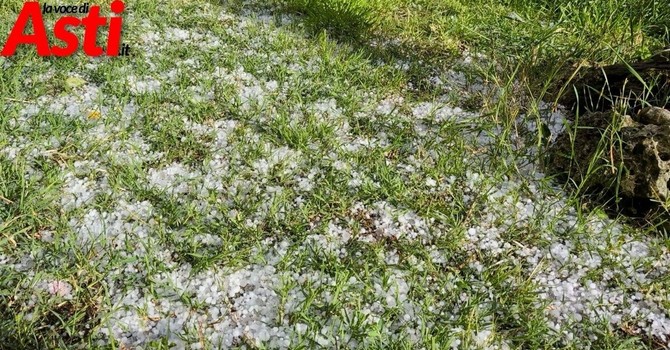Maltempo sull’Astigiano: temporali e grandine nel pomeriggio
