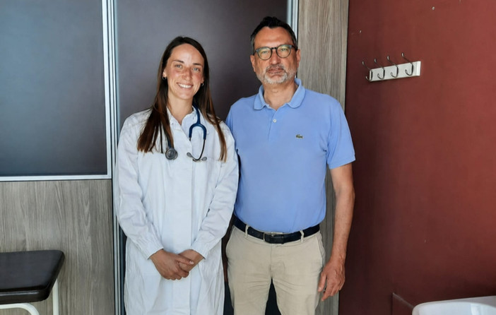 Il sindaco Ghignone con la dottoressa Riolfi Il sindaco Ghignone con la dottoressa Riolfi